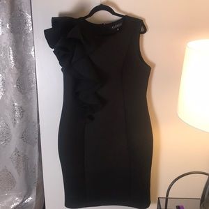 Ruffle Shoulder Dress